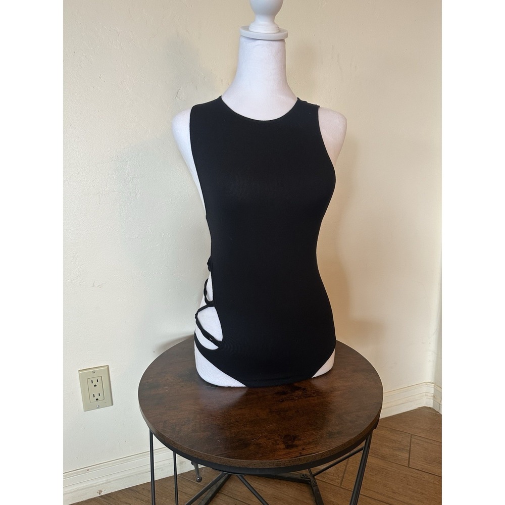 nwt urban outfitters black Backless Bodysuit. S